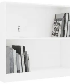 vidaXL Bookshelf White 80x24x75 cm Chipboard