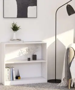 vidaXL Bookshelf White 80x24x75 cm Chipboard