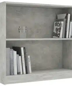 vidaXL Bookshelf Concrete Grey 80x24x75 cm Chipboard