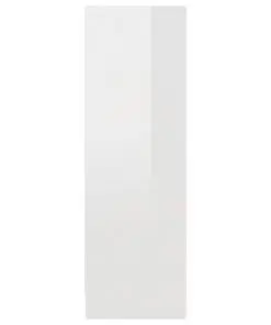 vidaXL Bookshelf High Gloss White 80x24x75 cm Chipboard
