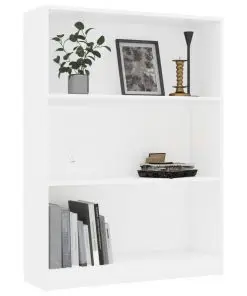 vidaXL Bookshelf White 80x24x108 cm Chipboard