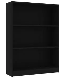 vidaXL Bookshelf Black 80x24x108 cm Chipboard