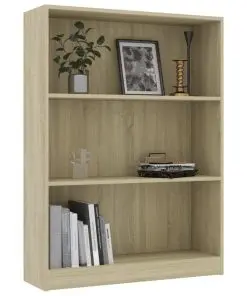 vidaXL Bookshelf Sonoma Oak 80x24x108 cm Chipboard