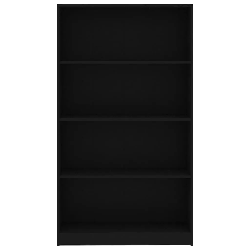 vidaXL 4-Tier Book Cabinet Black 80x24x142 cm Chipboard