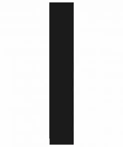 vidaXL 4-Tier Book Cabinet Black 80x24x142 cm Chipboard