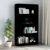vidaXL 4-Tier Book Cabinet Black 80x24x142 cm Chipboard vidaXL 4-Tier Book Cabinet Black 80x24x142 cm Chipboard