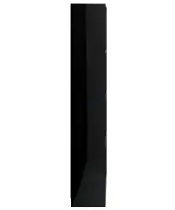 vidaXL 4-Tier Book Cabinet High Gloss Black 80x24x142 cm Chipboard