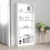 vidaXL 5-Tier Book Cabinet White 80x24x175 cm Chipboard
