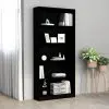 vidaXL 5-Tier Book Cabinet Black 80x24x175 cm Chipboard