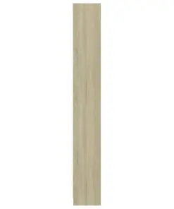 vidaXL 5-Tier Book Cabinet White and Sonoma Oak 80x24x175 cm Chipboard