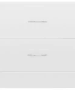 vidaXL Bedside Cabinet High Gloss White 40x30x40 cm Chipboard