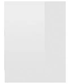 vidaXL Bedside Cabinet High Gloss White 40x30x40 cm Chipboard