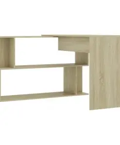 vidaXL Corner Desk Sonoma Oak 200x50x76 cm Chipboard