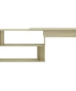 vidaXL Corner Desk Sonoma Oak 200x50x76 cm Chipboard