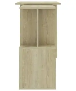 vidaXL Corner Desk Sonoma Oak 200x50x76 cm Chipboard