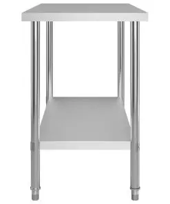 vidaXL Kitchen Work Table 120x60x85 cm Stainless Steel