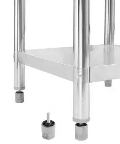 vidaXL Kitchen Work Table 120x60x85 cm Stainless Steel