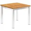 vidaXL Garden Side Table 45x45x38 cm Solid Acacia Wood and Stainless Steel vidaXL Garden Side Table 45x45x38 cm Solid Acacia Wood and Stainless Steel