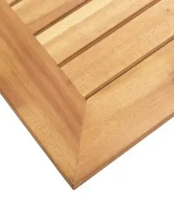 vidaXL Garden Dining Table 200x100x75 cm Solid Acacia Wood and Stainless Steel