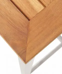 vidaXL Bar Stools 4 pcs Solid Acacia Wood and Stainless Steel