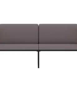 vidaXL Garden Bench with Cushions 136 cm Solid Acacia Wood Dark Grey