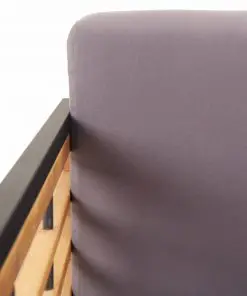 vidaXL Garden Bench with Cushions 136 cm Solid Acacia Wood Dark Grey