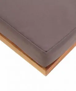 vidaXL Footrest with Cushion 66x66x36 cm Solid Acacia Wood Dark Grey