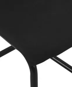 vidaXL Cantilever Dining Chairs 6 pcs Black Fabric