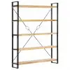 vidaXL 5-Tier Bookcase 140x30x180 cm Solid Mango Wood