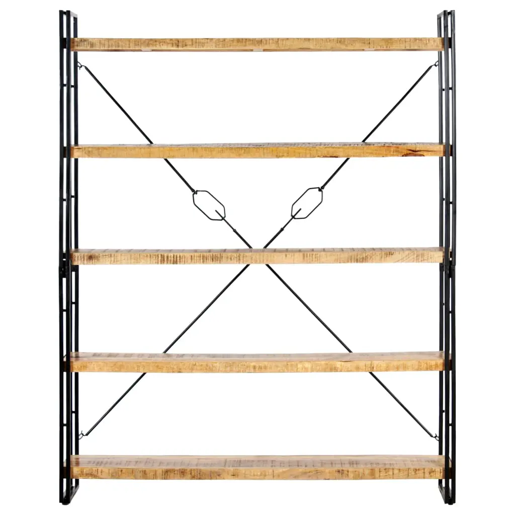 vidaXL 5-Tier Bookcase 140x30x180 cm Solid Mango Wood