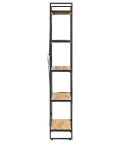 vidaXL 5-Tier Bookcase 140x30x180 cm Solid Mango Wood