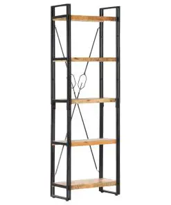 vidaXL 5-Tier Bookcase 60x30x180 cm Solid Mango Wood