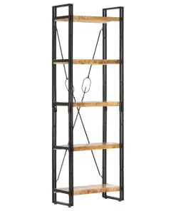 vidaXL 5-Tier Bookcase 60x30x180 cm Solid Mango Wood