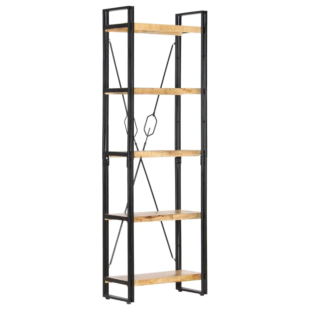 vidaXL 5-Tier Bookcase 60x30x180 cm Solid Mango Wood