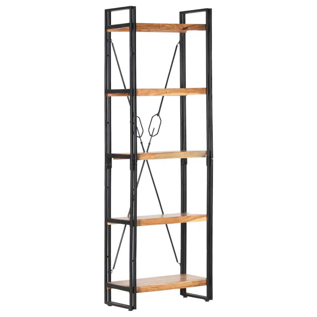 vidaXL 5-Tier Bookcase 60x30x180 cm Solid Acacia Wood