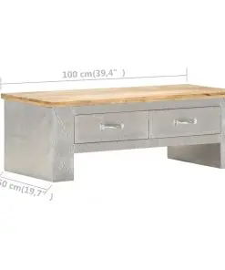 vidaXL Aviator Coffee Table 100x50x36 cm Solid Mango Wood