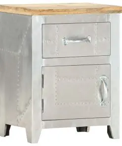 vidaXL Aviator Bedside Cabinet 40x30x50 cm Solid Mango Wood