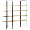 vidaXL 4-Tier Bookcase 160x35x160 cm Solid Mango Wood vidaXL 4-Tier Bookcase 160x35x160 cm Solid Mango Wood