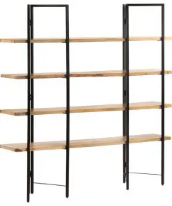 vidaXL 4-Tier Bookcase 160x35x160 cm Solid Mango Wood