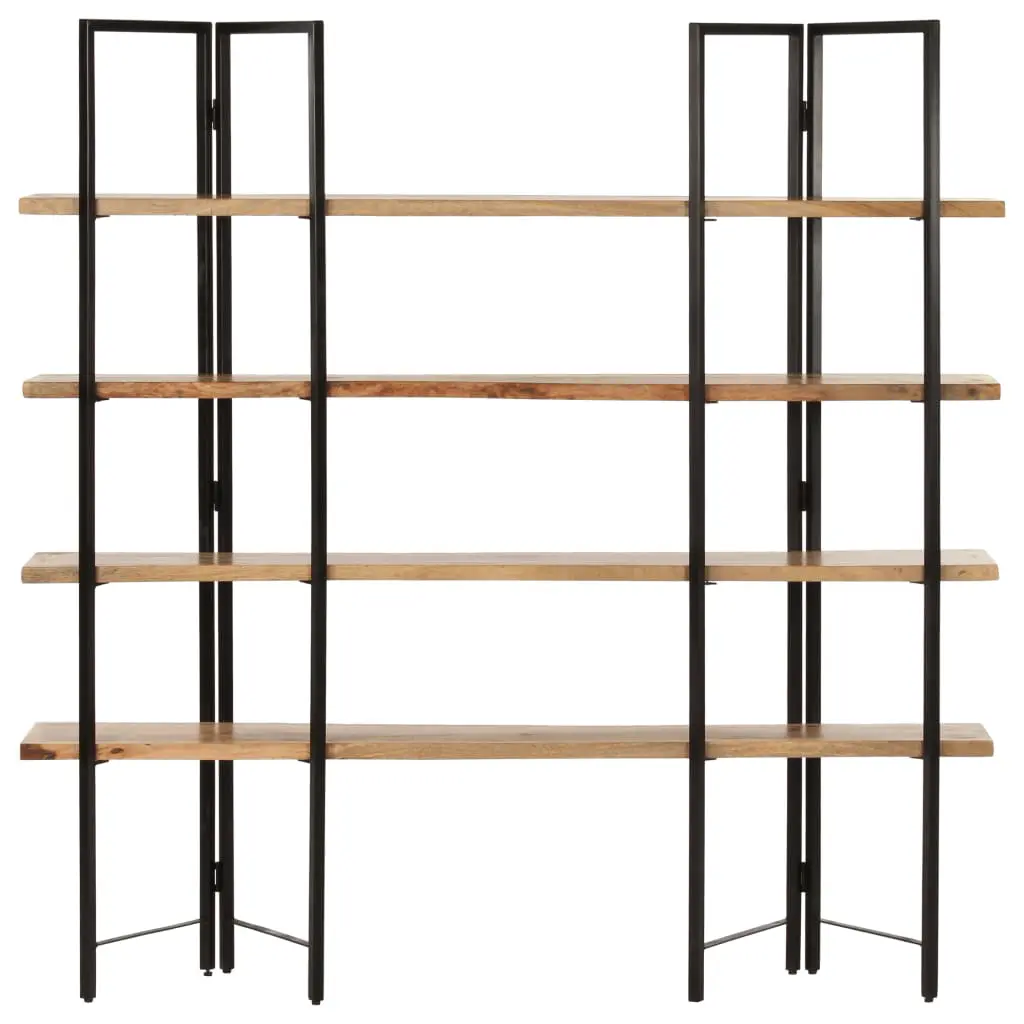 vidaXL 4-Tier Bookcase 160x35x160 cm Solid Mango Wood