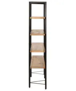 vidaXL 4-Tier Bookcase 160x35x160 cm Solid Mango Wood
