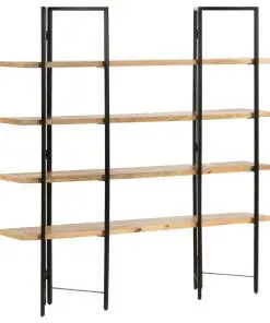 vidaXL 4-Tier Bookcase 160x35x160 cm Solid Mango Wood