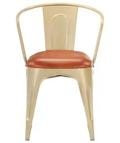 vidaXL Dining Chairs 2 pcs Brown Real Leather