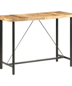vidaXL Bar table 150x70x107 cm Rough Mango Wood
