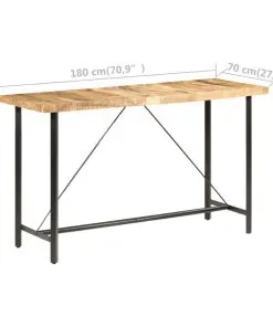 vidaXL Bar table 180x70x107 cm Rough Mango Wood