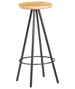 vidaXL Bar Stools 4 pcs Rough Mango Wood