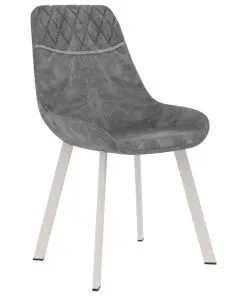 vidaXL Dining Chairs 4 pcs Black Faux Leather