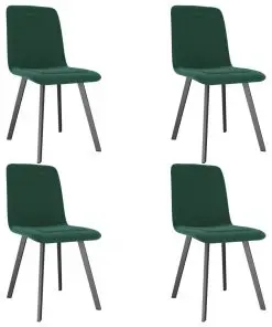 vidaXL Dining Chairs 4 pcs Green Velvet