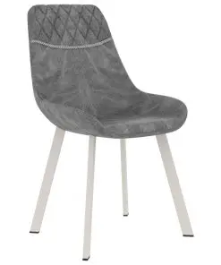 vidaXL Dining Chairs 6 pcs Black Faux Leather