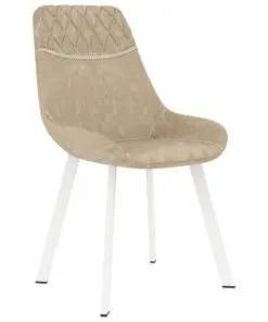 vidaXL Dining Chairs 6 pcs Cream Faux Leather